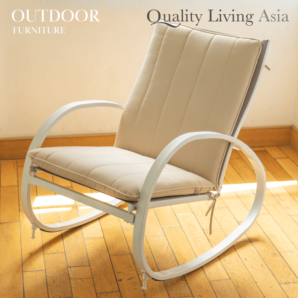 เก้าอี้พักผ่อน QUALITY LIVING ASIA สีเบจ